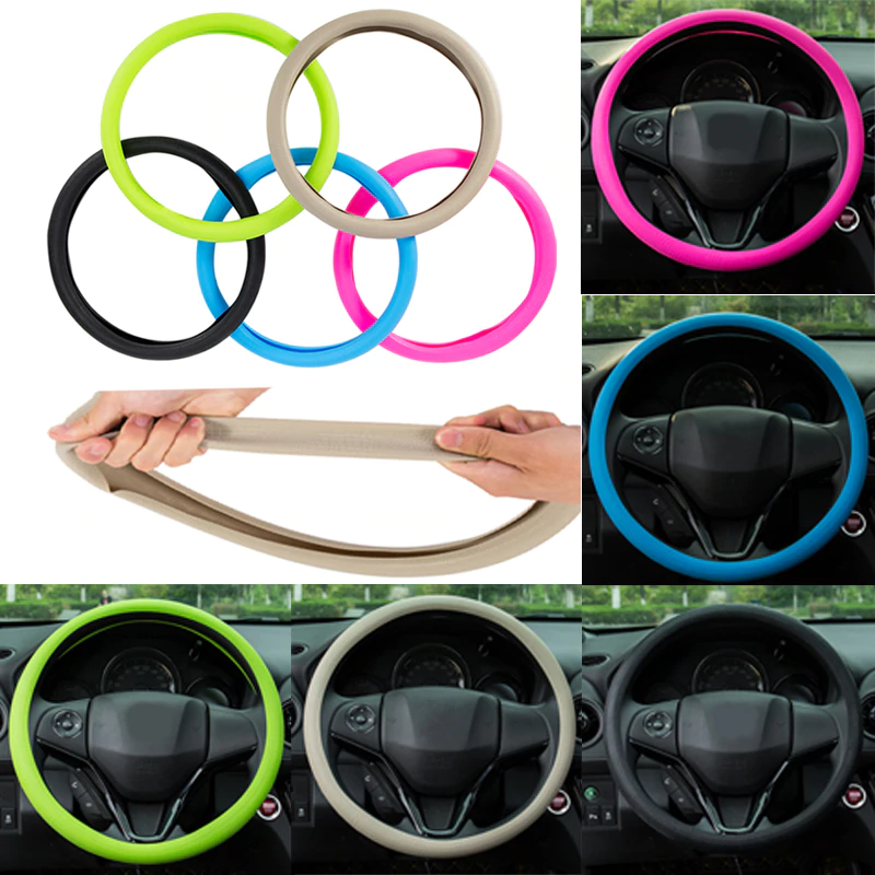 Silicone Auto Steering-Wheel Cover - Jscomfortzstore