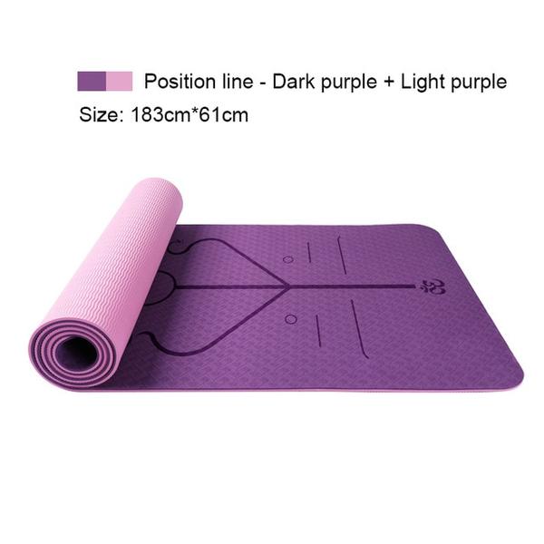 Yoga mat with alignment system