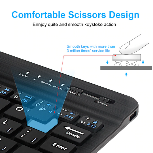 Ultra-Portable Bluetooth Smartphone Keyboard - Jscomfortzstore