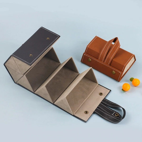 Leather Multiple Glasses Storage Case - 6 PAIRES - Jscomfortzstore