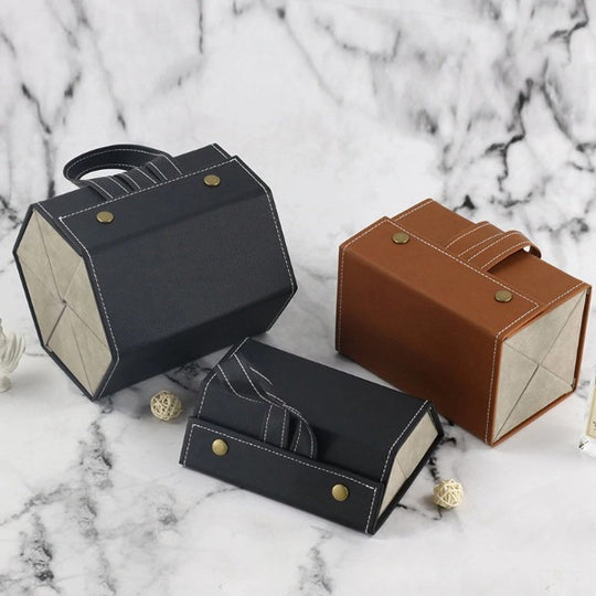 Leather Multiple Glasses Storage Case - 6 PAIRES - Jscomfortzstore