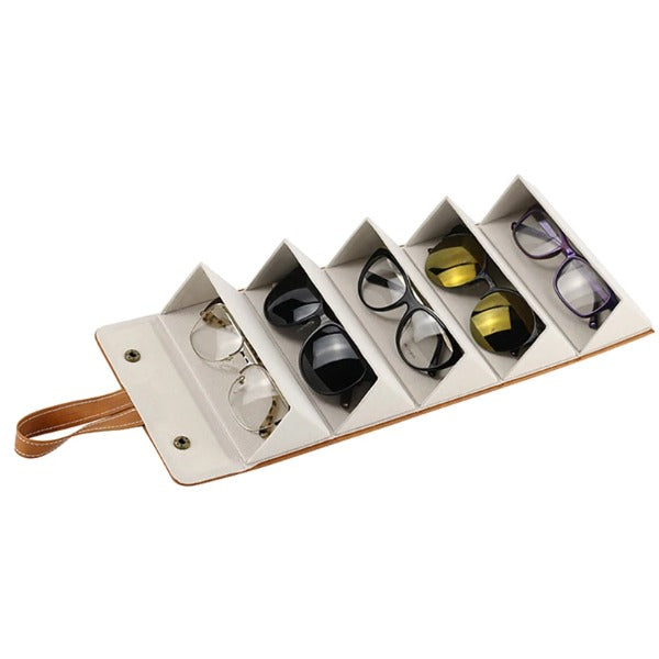 Leather Multiple Glasses Storage Case - 6 PAIRES - Jscomfortzstore