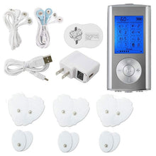 Load image into Gallery viewer, TENS EMS Unit 8 Modes Digital Palm Device Best Pain Relief Machine for Neck Back Lumbar Muscle Stimulator Therapy Body Massager
