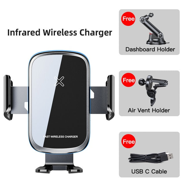 Smart phone holder charger 