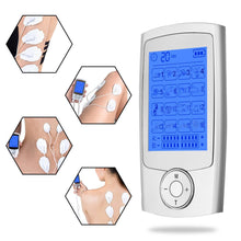 Load image into Gallery viewer, Rechargeable 16 Modes Electronic Pulse Massager EMS TENS Unit Muscle Stimulator Pain Relief Therapy with 12pcs Electrode Pads
