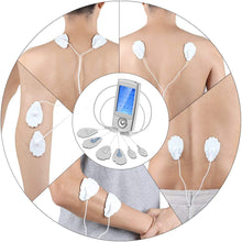 Load image into Gallery viewer, Rechargeable 16 Modes Electronic Pulse Massager EMS TENS Unit Muscle Stimulator Pain Relief Therapy with 12pcs Electrode Pads
