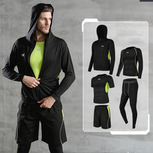 Load image into Gallery viewer, 5 piece mens workout suit
