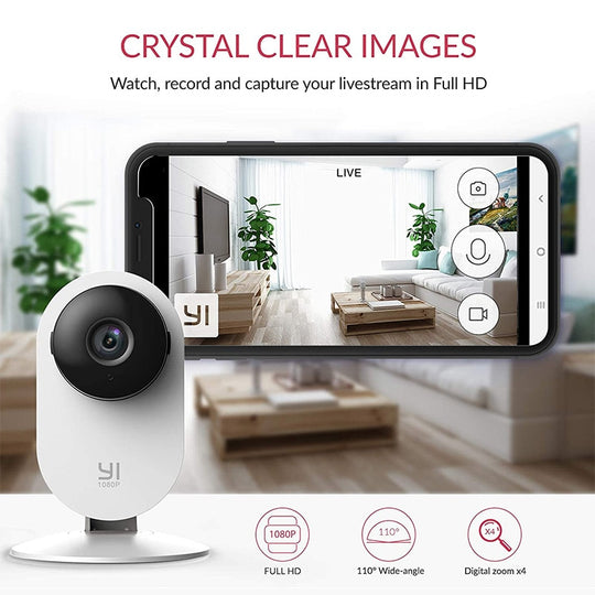 YI 1080p Home Camera  With Motion Detect WIFI  Security Protection - Jscomfortzstore