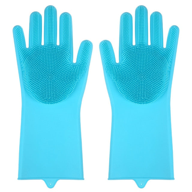 Silicone dish washing gloves