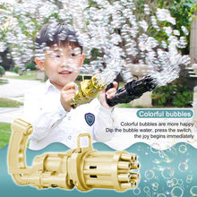 Load image into Gallery viewer, Kids Automatic Gatling Bubble Gun Toys Summer Soap Water Bubble Machine 2-in-1
